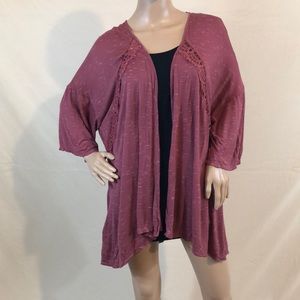 H.I.P. dusty-rose colored cardigan